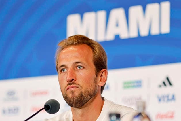 July 10, 2026, Miami, Florida, United States: Harry Kane of the England speaks during the press conference, PK, Pressekonferenz of England one day ahead of the FIFA World Cup, WM, Weltmeisterschaft, Fussball 2026 quarterfinals match between Norway and England, at Miami Stadium (Hard Rock Stadium) in Miami, Florida, United States on July 10, 2026. Photo: DiaEsportivo FIFA World Cup 2026, England Press Conference, Miami, United States  - ZUMAh208 20260710_zsp_h208_055 Copyright: xHeulerxAndreyx