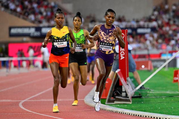 ATHLETISME : Meeting Herculis EBS - Diamond League - 10 07 2026 Faith Kipyegon and Mizan Alem - Meeting Herculis EBS on July, 10 2026 in Monaco. MonacoMonaco  Copyright: xWilliamxCannarellax