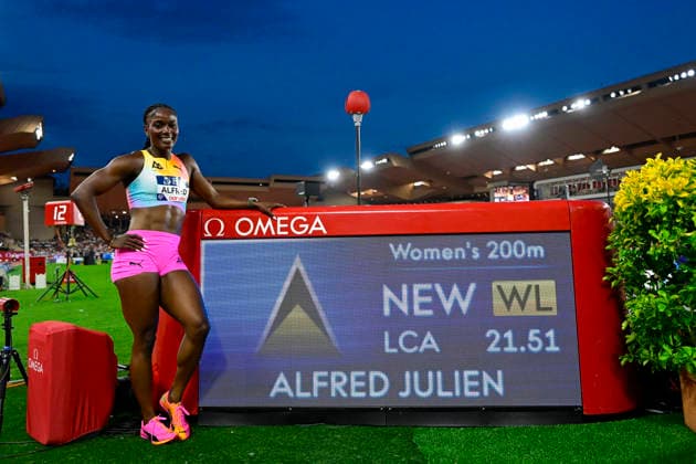ATHLETISME : Meeting Herculis EBS - Diamond League - 10 07 2026 Julien Alfred - Meeting Herculis EBS on July, 10 2026 in Monaco. MonacoMonaco  Copyright: xWilliamxCannarellax