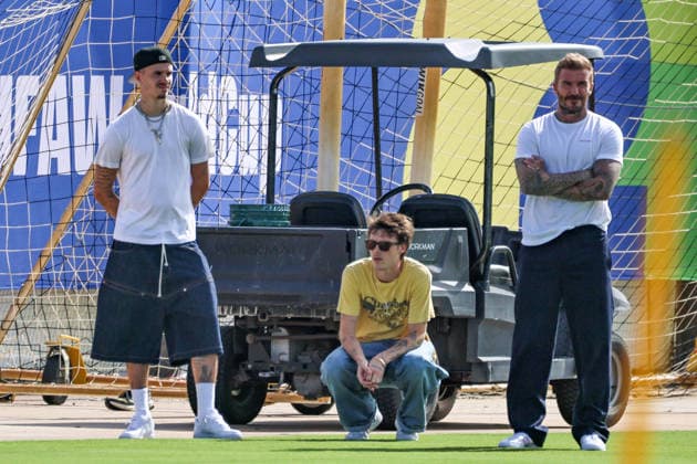 July 10, 2026, Fort Lauderdale, Florida, USA: England former professional footballer and the president and co-owner of Inter Miami CF, Sir David Beckham, Romeo and Cruz Beckham attend an England soccer team training session prior to a World Cup 26 Quarter-Final match between England and Norway. Fort Lauderdale USA - ZUMAa257 20260710_zsp_a257_044 Copyright: xChrisxArjoonx