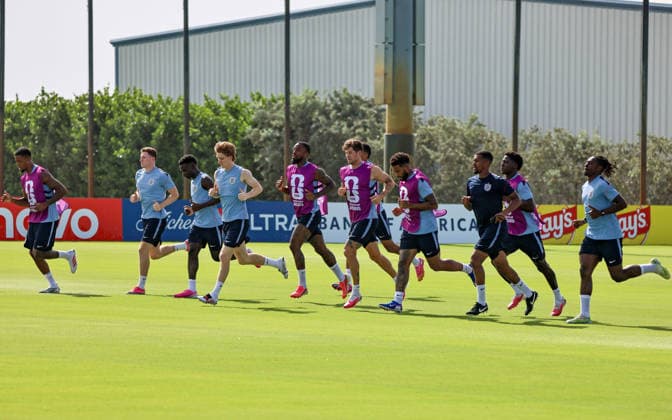 July 10, 2026, Fort Lauderdale, Florida, USA: England players participate in an England soccer team training session prior to a World Cup 26 Quarter-Final match between England and Norway. Soccer 2026: World Cup 26 - England Training.  - ZUMAa257 20260710_zsp_a257_045 Copyright: xChrisxArjoonx