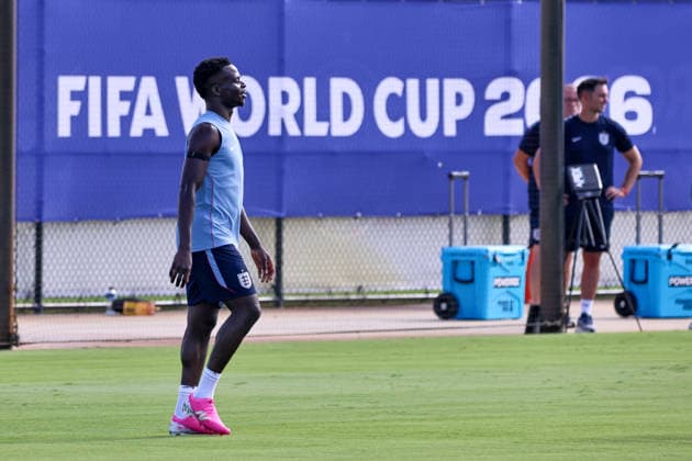 July 10, 2026, Fort Lauderdale, Florida, USA: Bukayo Saka 7 of England participates in an England soccer team training session prior to a World Cup 26 Quarter-Final match between England and Norway. Soccer 2026: World Cup 26 - England Training.  - ZUMAa257 20260710_zsp_a257_069 Copyright: xChrisxArjoonx