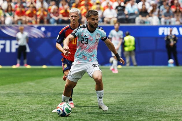 Nicolas Raskin (BEL), JULY 10, 2026 - Football Soccer : FIFA World Cup, WM, Weltmeisterschaft, Fussball 2026 Quarter-finals match between Spain - Belgium at the Los Angeles Stadium in Inglewood, United States. Noxthirdxpartyxsales  aflo_337643303 MutsuxKawamorix
