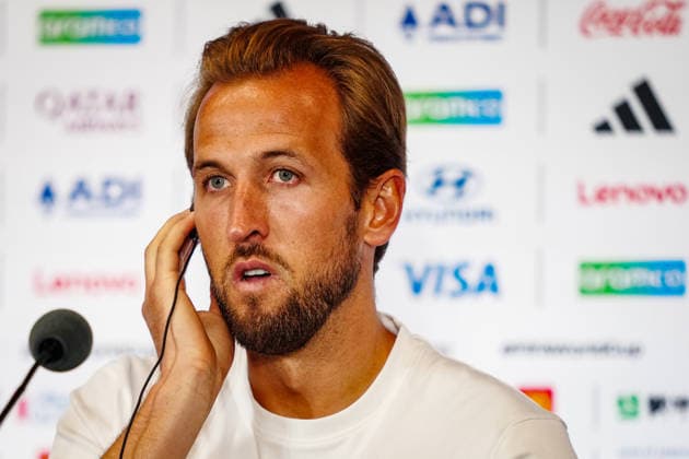 (260711) -- MIAMI, July 11, 2026 -- Harry Kane of England attends a press conference, PK, Pressekonferenz ahead of quarterfinal between Norway and England at the 2026 FIFA World Cup, WM, Weltmeisterschaft, Fussball in Miami, the United States, July 10, 2026. ) (SP)U.S.-MIAMI-FOOTBALL-FIFA WORLD CUP-PRESS CONFERENCE JiaxHaocheng 