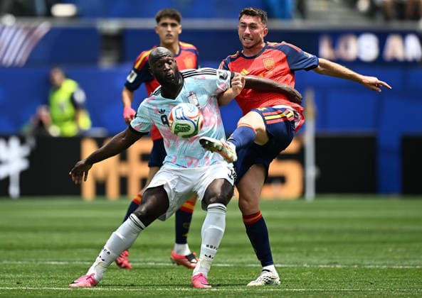 260711 -- LOS ANGELES, July 11, 2026 -- Romelu Lukaku L of Belgium competes during the quarter final match between Spain and Belgium at the 2026 FIFA World Cup, WM, Weltmeisterschaft, Fussball at Los Angeles Stadium in Los Angeles, the United States, July 10, 2026. SPU.S.-LOS ANGELES-FOOTBALL-FIFA WORLD CUP-QUARTER FINAL-ESP VS BEL WuxXiaoling  (SP)U.S.-LOS ANGELES-FOOTBALL-FIFA WORLD CUP-QUARTER FINAL-ESP VS BEL IMAGO WuxXiaoling  imago images 0861300717