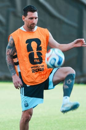 (260711) -- KANSAS CITY, July 11, 2026 -- Lionel Messi of Argentina attends a training session ahead of the quarterfinal between Argentina and Switzerland at the 2026 FIFA World Cup, WM, Weltmeisterschaft, Fussball in Kansas City, the United States, on July 10, 2026. ) (SP)U.S.-KANSAS CITY-FOOTBALL-FIFA WORLD CUP-TRAINING-TEAM ARGENTINA XuxChang 