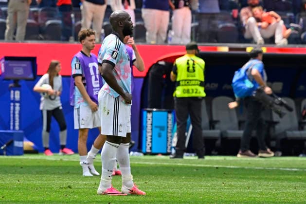 RECORD DATE NOT STATED 10th July 2026; Los Angeles Stadium, Los Angeles, California, United States of America; FIFA World Cup, WM, Weltmeisterschaft, Fussball Football, Spain versus Belgium; Romelu Lukaku of Belgium shows dejection after the teams 2-1 defeat after the match JulianxMedina DiaEsportivo