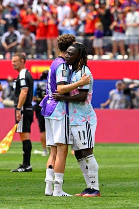 RECORD DATE NOT STATED 10th July 2026; Los Angeles Stadium, Los Angeles, California, United States of America; FIFA World Cup, WM, Weltmeisterschaft, Fussball Football, Spain versus Belgium; Jeremy Doku of Belgium shows dejection after the teams 2-1 defeat after the match JulianxMedina DiaEsportivo