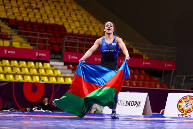 Ringen, U20 EM in Skopje U20 European Championships 62kg WW - Ruzanna Mammadova (AZE) *** U20 European Championships, 62 kg Open Weight, Ruzanna Mammadova (AZE) Copyright: xJakexKirkmanx xUnitedxWorldxWresx Jake Kirkman United World Wres