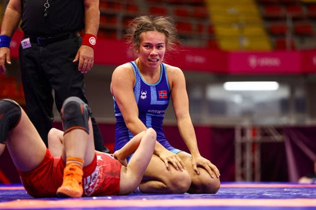 Ringen, U20 EM in Skopje U20 European Championships 65kg WW - Mirijam Lindaas Hansen (NOR) df. Vasiliki Karavanou (GRE) *** U20 European Championships, 65 kg Open Weight: Mirijam Lindaas Hansen (NOR) def. Vasiliki Karavanou (GRE) Copyright: xJakexKirkmanx xUnitedxWorldxWresx Jake Kirkman United World Wres
