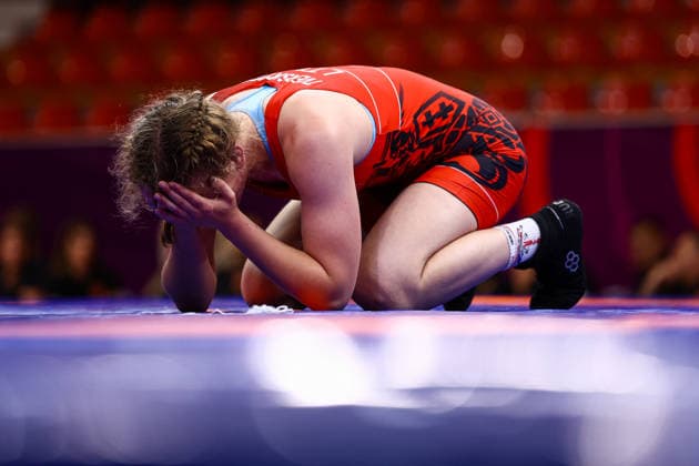 Ringen, U20 EM in Skopje U20 European Championships 72kg WW - Greta Tverskyte (LTU) *** U20 European Championships, 72 kg Open Weight, Greta Tverskyte (LTU) Copyright: xJakexKirkmanx xUnitedxWorldxWresx Jake Kirkman United World Wres
