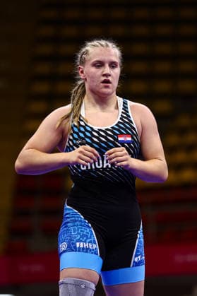 Ringen, U20 EM in Skopje U20 European Championships 72kg WW - Veronika Vilk (CRO) *** U20 European Championships, 72 kg Open Weight, Veronika Vilk (CRO) Copyright: xJakexKirkmanx xUnitedxWorldxWresx Jake Kirkman United World Wres