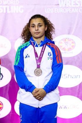 Ringen, U20 EM in Skopje U20 European Championships Podium 57kg WW - Bronze: Fabiana Rinella (ITA) *** U20 European Championships, 57kg WW, Bronze Medal: Fabiana Rinella (ITA) Copyright: xJakexKirkmanx xUnitedxWorldxWresx Jake Kirkman United World Wres