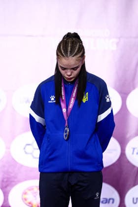 Ringen, U20 EM in Skopje U20 European Championships Podium 57kg WW - Silver: Diana Kotvytska (UKR) *** U20 European Championships, 57kg Open Weight, Silver Medalist: Diana Kotvytska (UKR) Copyright: xJakexKirkmanx xUnitedxWorldxWresx Jake Kirkman United World Wres