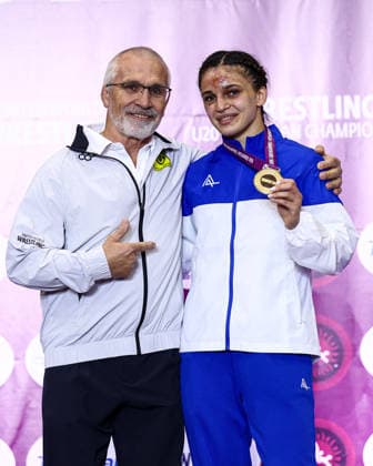 Ringen, U20 EM in Skopje U20 European Championships Podium 62kg WW - Gold: Ruzanna Mammadova (AZE), Doctor *** U20 European Championships Podium: 62 kg Open Weight Gold – Ruzanna Mammadova (AZE), Doctor Copyright: xJakexKirkmanx xUnitedxWorldxWresx Jake Kirkman United World Wres