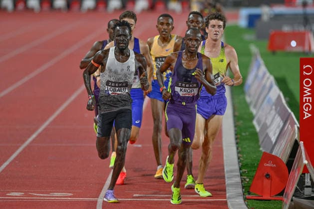TRACK AND FIELD - International Track and Field Meet - Herculis EBS Meet Photo by IPA ABACAPRESS.COM86591638 - Dominic Lokinyomo LOBALU (SUI), the winner; Jacob KROP (KEN); Graham BLANKS (USA) at the Meeting Herculis EBS, an international athletics meet in Monaco, PrincPhoto by IPA ABACAPRESS.COMlity of Monaco, on July 10, 2026 Monaco  Copyright: xIPAxSport ABACAx