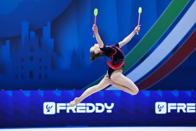 IPA86592005 - NIKOLOVA Stiliana (BUL) during the Rhythmic gymnastics, Rhythmische Sportgymnastik, RSG World Cup Final at the Unipol Forum, Milan, Italy, on July 11, 2026, during the Rhythmic Gymnastics - FIG World Cup 2026, Gymnastics in Assago (MI), Italy, July 11, 2026  Copyright: xValerioxOrigo IPAxSportx xx 86592005