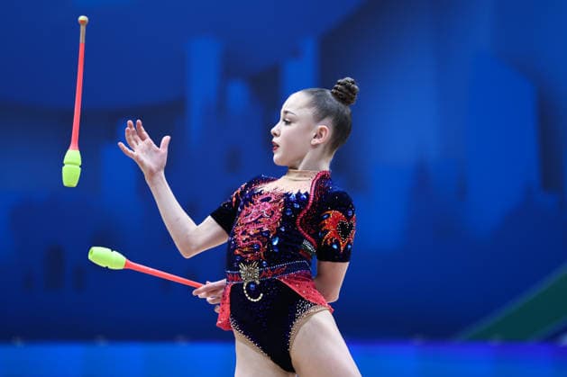 IPA86592008 - NIKOLOVA Stiliana (BUL) during the Rhythmic gymnastics, Rhythmische Sportgymnastik, RSG World Cup Final at the Unipol Forum, Milan, Italy, on July 11, 2026, during the Rhythmic Gymnastics - FIG World Cup 2026, Gymnastics in Assago (MI), Italy, July 11, 2026  Copyright: xValerioxOrigo IPAxSportx xx 86592008