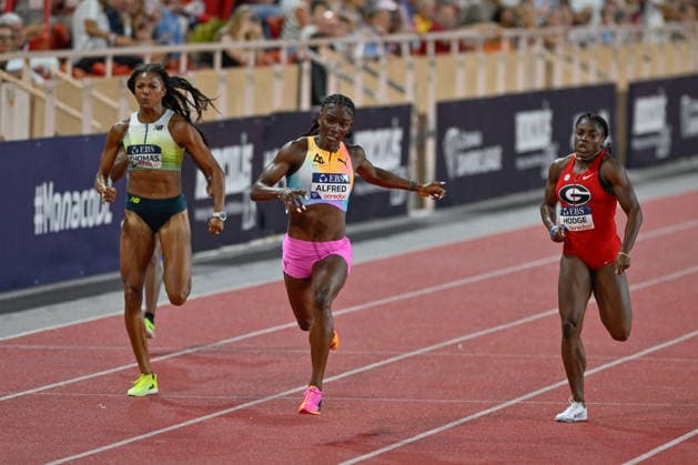IPA86592090 - Women s 200m: Julien ALFRED (LCA) wins and sets a new world record at the Meeting Herculis EBS, an international athletics meet in Monaco, Principality of Monaco, on July 10, 2026  Copyright: xDaniloxVigo IPAxSportx xx 86592090
