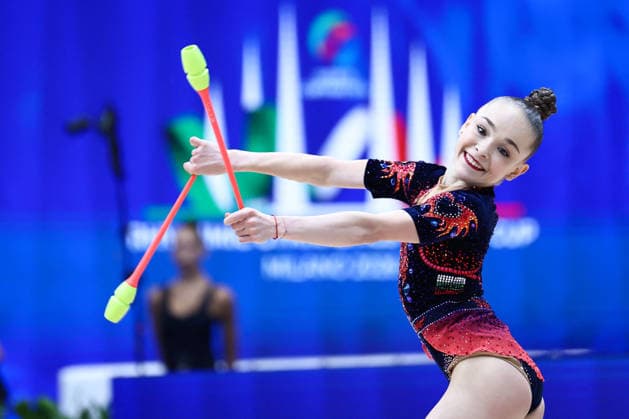 OTHER - Gymnastics - Rhythmic gymnastics, Rhythmische Sportgymnastik, RSG - 2026 FIG World Cup Photo by IPA ABACAPRESS.COM86592000 - NIKOLOVA Stiliana (BUL) during the Rhythmic Gymnastics World Cup Final at the Unipol Forum, Milan, Italy, on July 11, 2026, during the Rhythmic Gymnastics - FIG World Cup 2026, Gymnastics in Assago (MI), Italy, July 11, 2026 Assago (MI) Italy  Copyright: xIPAxSport ABACAx