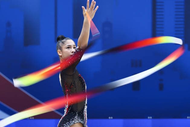 OTHER - Gymnastics - Rhythmic gymnastics, Rhythmische Sportgymnastik, RSG - 2026 FIG World Cup Photo by IPA ABACAPRESS.COM86592011 - Sofia RAFFAELI (ITA) during the Rhythmic Gymnastics World Cup Final at the Unipol Forum, Milan, Italy, on July 11, 2026, during the Rhythmic Gymnastics - FIG World Cup 2026, held in Assago (MI), Italy, on July 11, 2026 Assago (MI) Italy  Copyright: xIPAxSport ABACAx