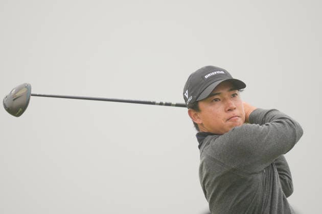NORTH BERWICK, SCOTLAND - JULY 11: Yuto Katsuragawa plays from the second tee during Round 3 of the Genesis Scottish Open at the Renaissance Club, North Berwick on July 11, 2026 in North Berwick, Scotland Genesis Scottish Open Round 3