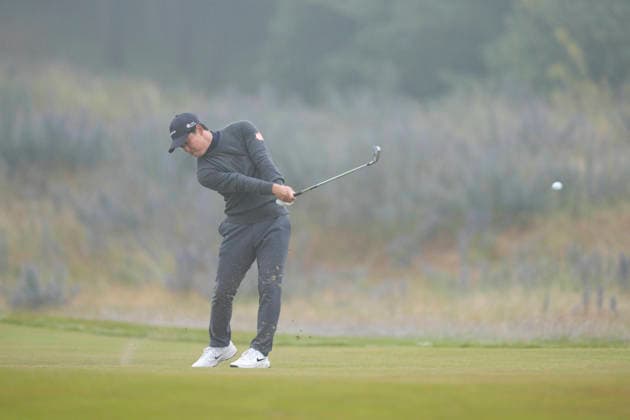 NORTH BERWICK, SCOTLAND - JULY 11: Yuto Katsuragawa plays from the second fairway during Round 3 of the Genesis Scottish Open at the Renaissance Club, North Berwick on July 11, 2026 in North Berwick, Scotland Genesis Scottish Open Round 3