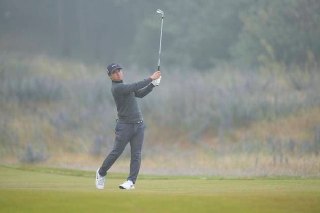 NORTH BERWICK, SCOTLAND - JULY 11: Yuto Katsuragawa plays from the second fairway during Round 3 of the Genesis Scottish Open at the Renaissance Club, North Berwick on July 11, 2026 in North Berwick, Scotland Genesis Scottish Open Round 3