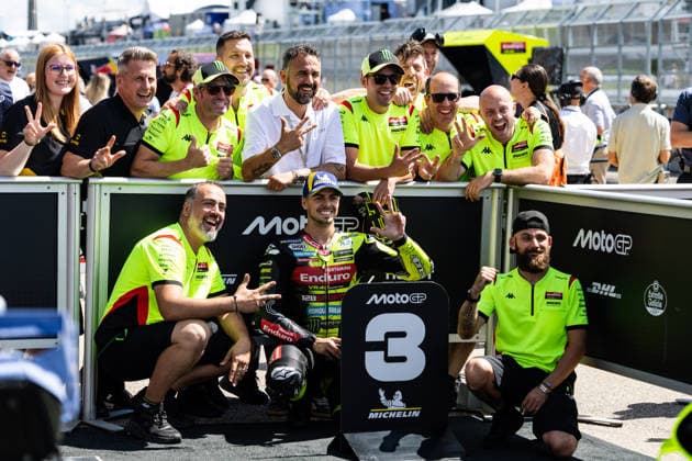 GER, Großer Preis von Deutschland, MotoGP. 11. Lauf, FIM Motorrad-Weltmeisterschaft. 11.07.2026, Sachsenring, Hohenstein-Ernstthal, GER, Großer Preis von Deutschland, MotoGP. 11. Lauf, FIM Motorrad-Weltmeisterschaft. 3. 49, Fabio Di Giannantonio, Pertamina Enduro VR46 Racing Team Â Foto: Alexander Trienitz Hohenstein-Ernstthal Sachsenring Sachsen Deutschland *** GER, German Grand Prix, MotoGP Round 11, FIM Motorcycle World Championship, July 11, 2026, Sachsenring, Hohenstein Ernstthal, GER, German Grand Prix, MotoGP Round 11, FIM Motorcycle World Championship, 3 49, Fabio Di Giannantonio, Pertamina Enduro VR46 Racing Team. Photo by Alexander Trienitz, Hohenstein Ernstthal, Sachsenring, Saxony, Germany
