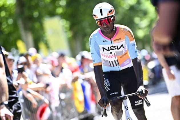 Eritrean Biniam Girmay of NSN Cycling Team pictured at the start of stage 8 of the 2026 Tour de France cycling race, a stage of 182km from Perigueux to Bergerac, on Saturday 11 July 2026. The 113th edition of the Tour de France starts on Saturday 4 July in Barcelona, Spain, and will finish in Paris, France on the 26th of July. JASPERxJACOBS  x180925001x