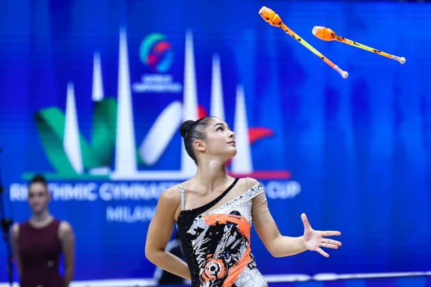 IPA86593107 - Sofia RAFFAELI (ITA) during the Rhythmic gymnastics, Rhythmische Sportgymnastik, RSG World Cup Final at the Unipol Forum, Milan, Italy, on July 11, 2026, during the Rhythmic Gymnastics - FIG World Cup 2026, Gymnastics in Assago (MI), Italy, July 11, 2026  Copyright: xValerioxOrigo IPAxSportx xx 86593107