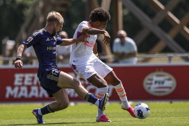 EINDHOVEN , 11-07-2026 , TenCate Stadion De Herdgang , season 2026 2027 , pre season , football , friendly match between PSV and Rakow Czestochowa picture shows PSV Player Austyn Jones PSV - Rakow Czestochowa (friendly)  x204976477x Copyright: