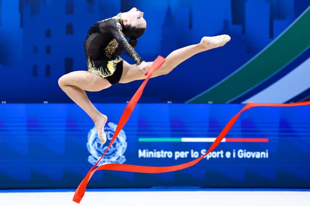 IPA86593118 - Arina KOVSHOVA (RUS) during the Rhythmic gymnastics, Rhythmische Sportgymnastik, RSG World Cup Final at the Unipol Forum, Milan, Italy, on July 11, 2026, during the Rhythmic Gymnastics - FIG World Cup 2026, Gymnastics in Assago (MI), Italy, July 11, 2026  Copyright: xValerioxOrigo IPAxSportx xx 86593118
