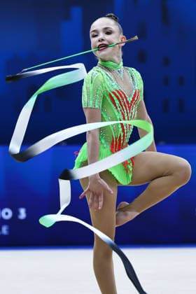 IPA86593275 - NIKOLOVA Stiliana (BUL) during the Rhythmic gymnastics, Rhythmische Sportgymnastik, RSG World Cup Final at the Unipol Forum, Milan, Italy, on July 11, 2026, during the Rhythmic Gymnastics - FIG World Cup 2026, Gymnastics in Assago (MI), Italy, July 11, 2026  Copyright: xValerioxOrigo IPAxSportx xx 86593275