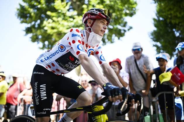 Danish Jonas Vingegaard of Team Visma-Lease a Bike pictured at the start of stage 8 of the 2026 Tour de France cycling race, a stage of 182km from Perigueux to Bergerac, on Saturday 11 July 2026. The 113th edition of the Tour de France starts on Saturday 4 July in Barcelona, Spain, and will finish in Paris, France on the 26th of July. JASPERxJACOBS  x180926167x