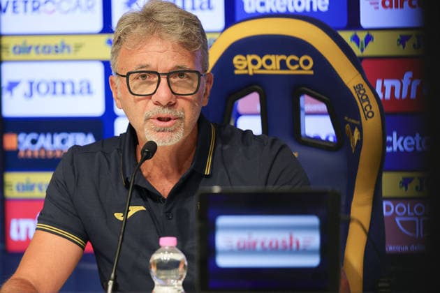 SOCCER - Other - Introduction of Marco Baroni, the new coach of Hellas Verona FC Photo by IPA ABACAPRESS.COM86593665 - Marco Baroni, the new head coach of Hellas Verona, during a press conference, PK, Pressekonferenz to introduce the new head coach of Hellas Verona at the Hellas Verona headquarters on July 11, 2026, in Verona, VR. Verona Italy  Copyright: xIPAxSport ABACAx