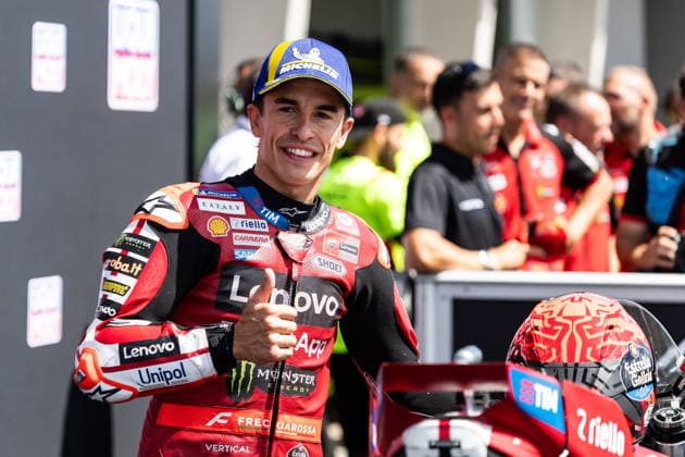 GER, Großer Preis von Deutschland, MotoGP. 11. Lauf, FIM Motorrad-Weltmeisterschaft. 11.07.2026, Sachsenring, Hohenstein-Ernstthal, GER, Großer Preis von Deutschland, MotoGP. 11. Lauf, FIM Motorrad-Weltmeisterschaft. Pole sitter 93, Marc Marquez, Ducati Lenovo Team Â Foto: Alexander Trienitz Hohenstein-Ernstthal Sachsenring Sachsen Deutschland *** GER, German Grand Prix, MotoGP Round 11, FIM Motorcycle World Championship, July 11, 2026, Sachsenring, Hohenstein Ernstthal, GER, German Grand Prix, MotoGP Round 11, FIM Motorcycle World Championship Pole sitter 93, Marc Marquez, Ducati Lenovo Team Photo by Alexander Trienitz Hohenstein Ernstthal Sachsenring Saxony Germany