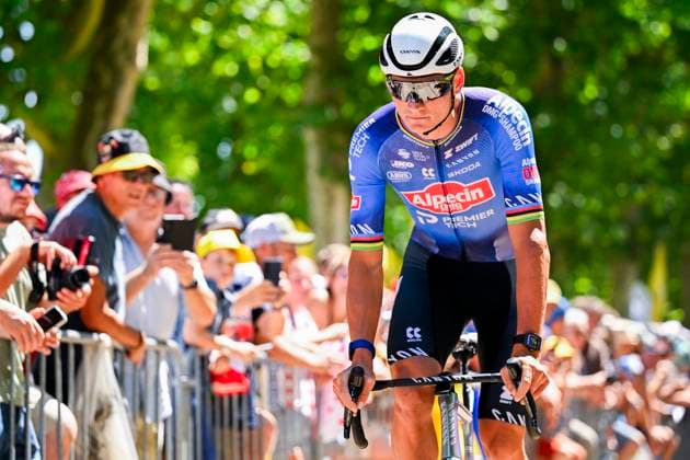 Tour de France 2026 Stage 8 BERGERAC, FRANCE - JULY 11 : Van Der Poel Mathieu (NED) of Alpecin - Premier Tech before the start of the race during stage 8 of the 113rd edition of Tour de France an UCI World Tour 2.UWT cycling road race stage for Men Elite of 182 km with start in Perigueux and finish in Bergerac on July 11, 2026 in Bergerac, France, 11 07 2026 Bergerac France  Copyright: xTomasxSiskx
