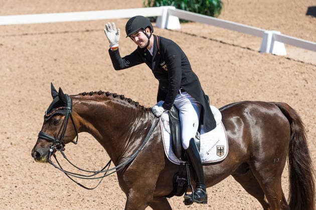 260711 Moritz Treffinger of Germany with horse Fiderdance competes in FEI Dressage Nations Cup Grand Prix during the Falsterbo Horse Show on July 11, 2026 in Falsterbo. Photo: Christian Örnberg BILDBYRAN COP 166 CO0710 ridsport equestrian falsterbo horse show ridsportlaget bbeng fei dressage nations cup grand prixjubel tyskland germany *** July 11, 2026: Moritz Treffinger of Germany, riding Fiderdance, competes in the FEI Dressage Nations Cup Grand Prix during the Falsterbo Horse Show on July 11, 2026 in Falsterbo. Photo by Christian Örnberg. BILDBYRAN COP 166 CO0710 equestrian sports Falsterbo Horse Show Ridsportlaget BBENG FEI Dressage Nations Cup Grand Prix celebration Germany  Copyright: CHRISTIANxÖRNBERG BB260711CO097