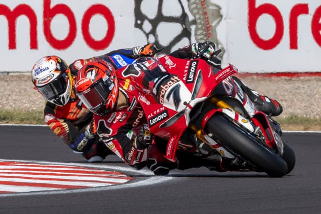 RECORD DATE NOT STATED 11th July 2026: Donington Park, Leicestershire, England; Motul FIM World Superbike Championship Donington 2025, Day 2; Iker Lecuona on his Aruba it Racing - Ducati Ducati Panigale V4 R during Free Practice 3 TimxWilliams