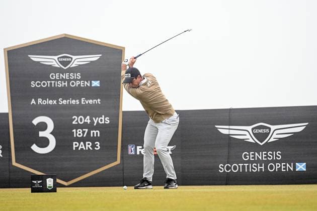 Scottish Open Day Three Viktor Hovland tees off on hole 3 on Day Three of the Genesis Scottish Open 2026 at The Renaissance Club, North Berwick 11 07 2026 UK Newspapers OUT Copyright: xJamiexJohnstonx FIL-23616-0052