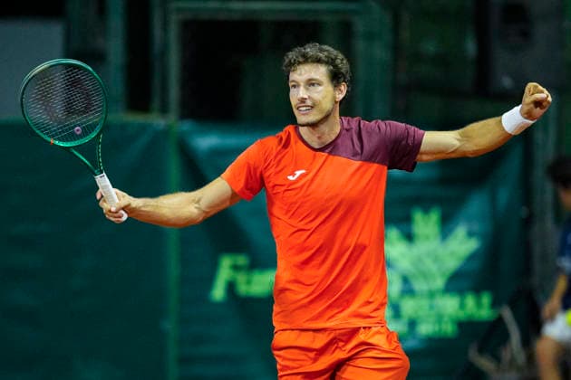 July 11, 2026, Huelva, Huelva, SPAIN: Pablo Carreno celebrate the victory against Inaki Montes during their menÃ¢â‚¬â ¢s singles tennis match 101 Edition of Copa del Rey second SemiFinals at Real Club Recreativo de Tennis on July 10, 2026, in Huelva, Spain. Huelva SPAIN - ZUMAa181 20260711_zaa_a181_004 Copyright: xJoaquinxCorcherox