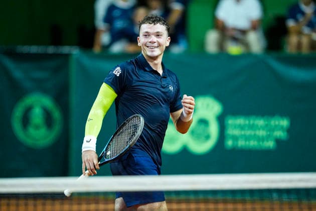 July 11, 2026, Huelva, Huelva, SPAIN: Inaki Montes in action against Pablo Carreno during their menÃ¢â‚¬â ¢s singles tennis match 101 Edition of Copa del Rey second SemiFinals at Real Club Recreativo de Tennis on July 10, 2026, in Huelva, Spain. Huelva SPAIN - ZUMAa181 20260711_zaa_a181_012 Copyright: xJoaquinxCorcherox