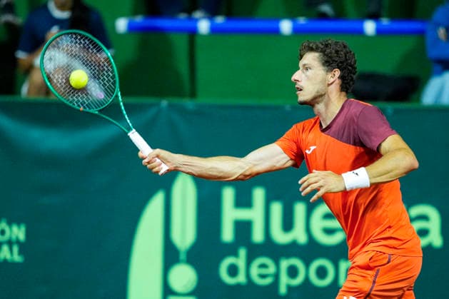 July 11, 2026, Huelva, Huelva, SPAIN: Pablo Carreno in action against Inaki Montes during their menÃ¢â‚¬â ¢s singles tennis match 101 Edition of Copa del Rey second SemiFinals at Real Club Recreativo de Tennis on July 10, 2026, in Huelva, Spain. Huelva SPAIN - ZUMAa181 20260711_zaa_a181_015 Copyright: xJoaquinxCorcherox