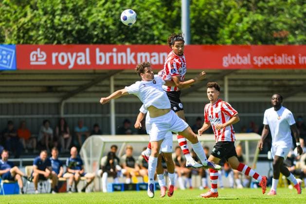 s™ Gravenzande , 11-07-2026 , BICT stadion , season 2026 2027 , Preseason friendly , match between Sparta Rotterdam and Telstar , picture shows, Patrick Brouwer and Alwande Roaldsoy Sparta - Telstar (friendly)  x204977797x Copyright: