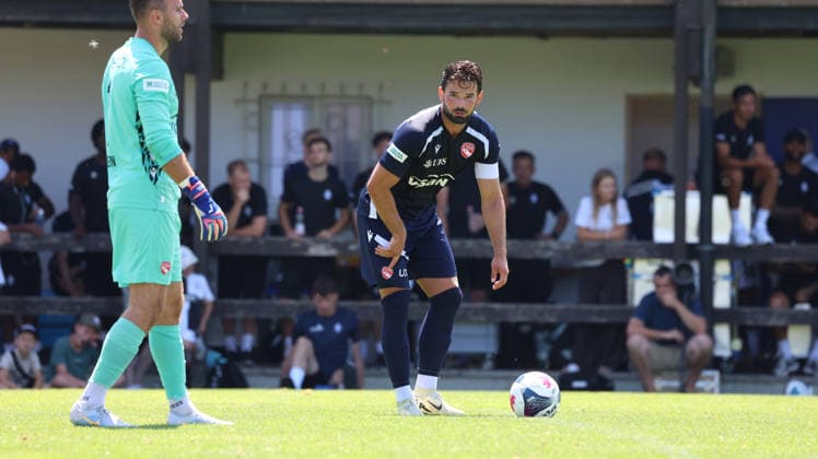 11.07.2026, xrekx, Fussball Testspiel, SV Elversberg - FC Thun v.l. Marco Buerki (FC Thun) (DFL DFB REGULATIONS PROHIBIT ANY USE OF PHOTOGRAPHS as IMAGE SEQUENCES and or QUASI-VIDEO) Rust *** July 11, 2026, xrekx, Soccer Friendly Match, SV Elversberg vs. FC Thun, Marco Buerki, FC Thun. DFL and DFB regulations prohibit any use of photographs as image sequences and or quasi-video. Rust
