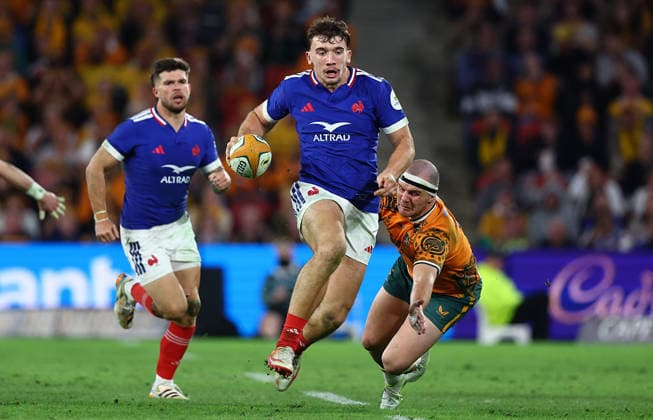 RUGBY AUSTRALIA FRANCE, Fabien Brau-Boirie of France in action during the 2026 Nations Championship Rugby Test between Australia and France at Suncorp Stadium in Brisbane, Saturday, July 11, 2026. ( NO ARCHIVING, EDITORIAL USE ONLY BRISBANE QUEENSLAND Australia  Copyright: xx 20260711164445129434