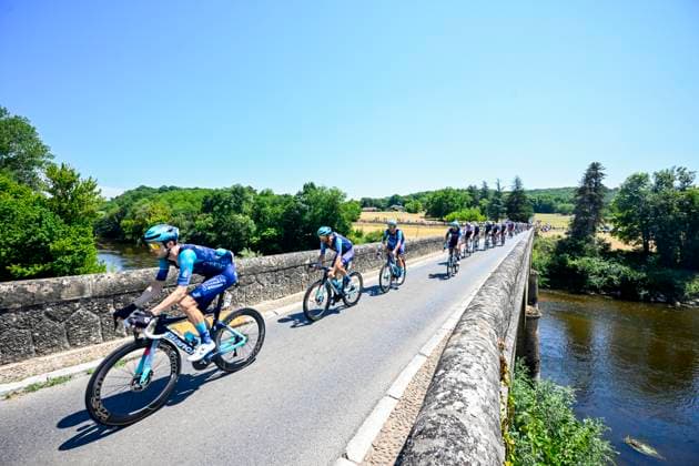 Tour de France 2026 Stage 8 BERGERAC, FRANCE - JULY 11 : Bauhaus Phil (GER) of Bahrain - Victorious in action during stage 8 of the 113rd edition of Tour de France an UCI World Tour 2.UWT cycling road race stage for Men Elite of 182 km with start in Perigueux and finish in Bergerac on July 11, 2026 in Bergerac, France, 11 07 2026 ( Motordriver Kurt Vandenborre - Bergerac France  Copyright: xTomasxSiskx