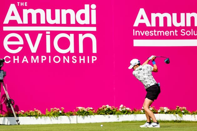 EVIAN-LES-BAINS, FRANCE - 11.07.2026: Aki Iwai (JPN) of The Amundi Evian Championship at the Evian Resort Golf Club on July 11, 2026 in Evian-les-Bains, France.