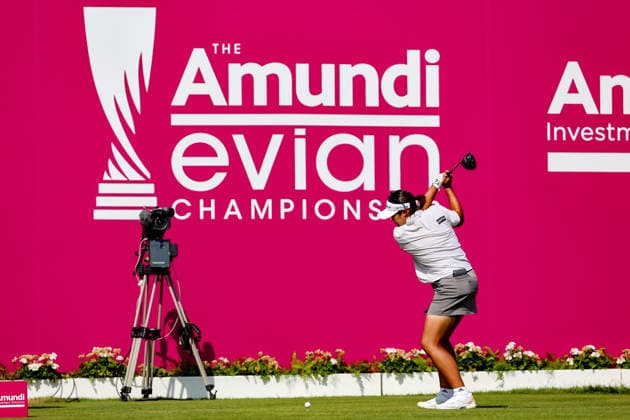 EVIAN-LES-BAINS, FRANCE - 11.07.2026: Haeran Ryu (KOR) of The Amundi Evian Championship at the Evian Resort Golf Club on July 11, 2026 in Evian-les-Bains, France.